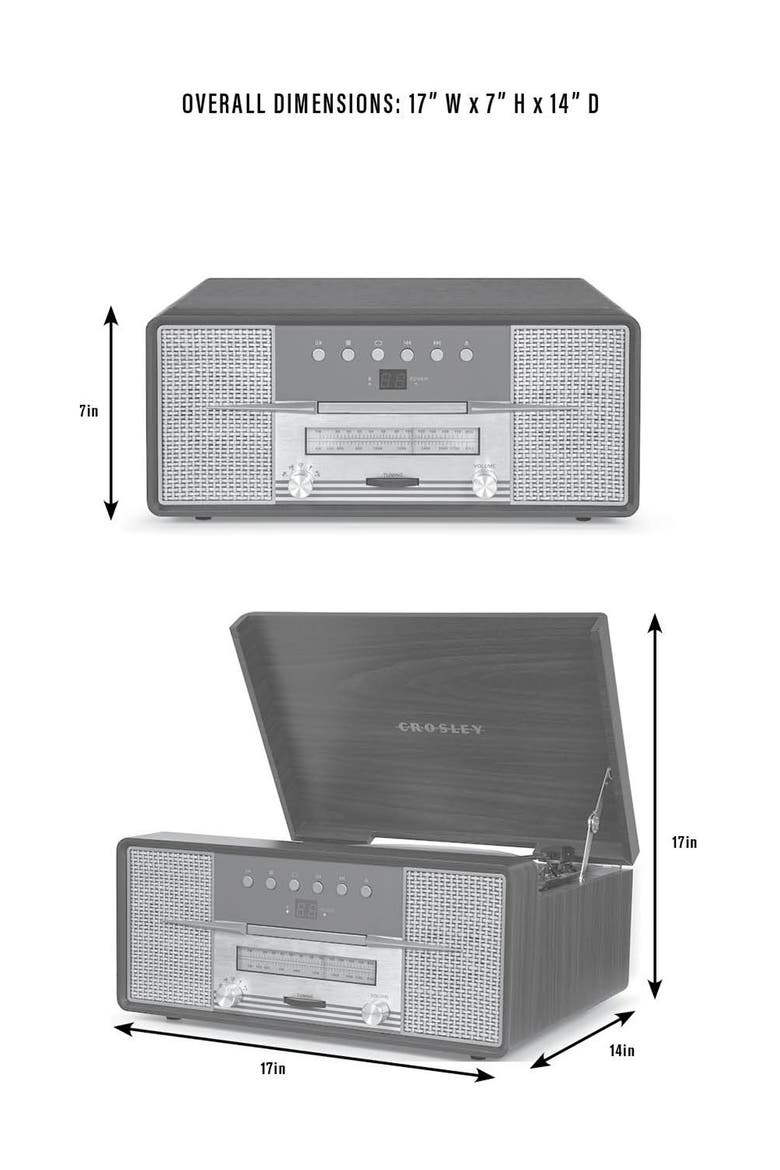 Rhapsody 7-in-1 Record Player, Alternate, color, BLACK