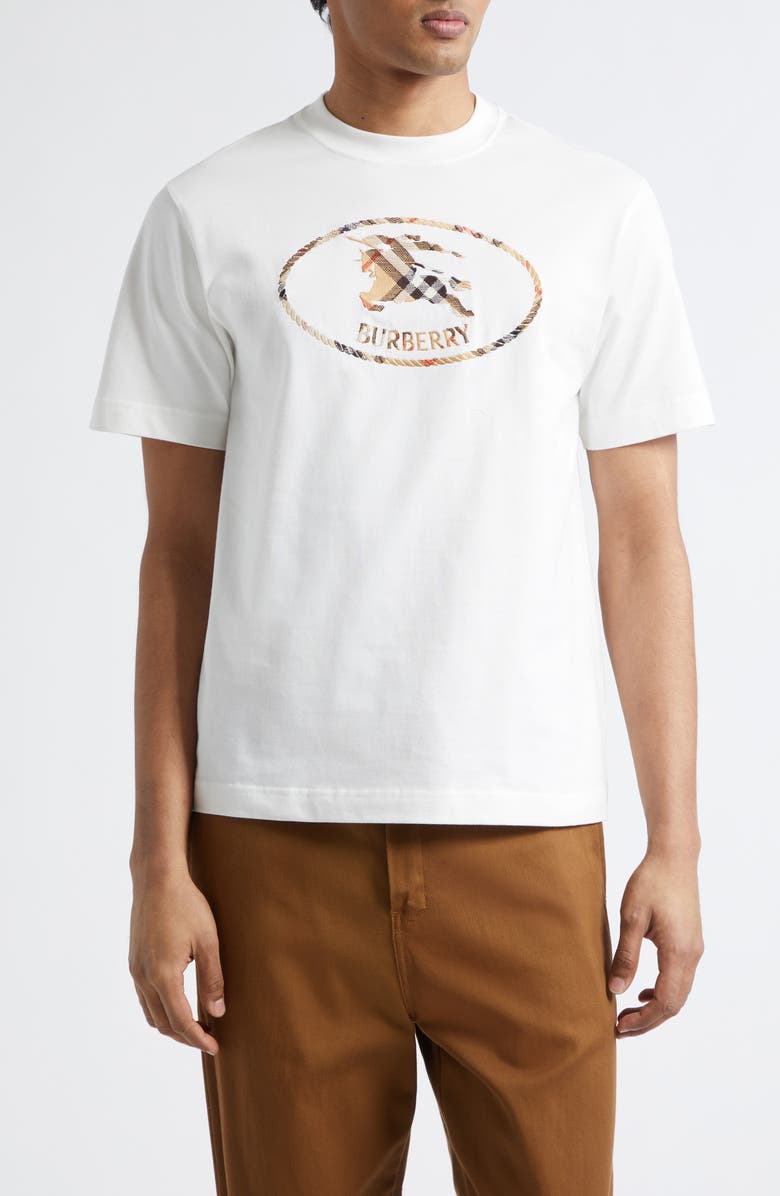 Burberry Seth EKD Stamp T-Shirt, Main, color, Chalk