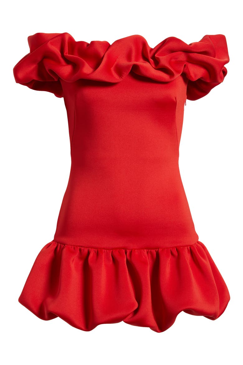 Azari Off the Shoulder Minidress, Alternate, color, BONFIRE