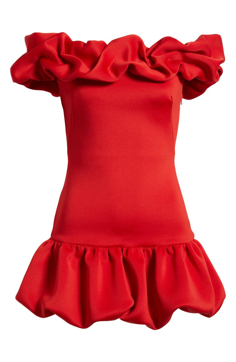 Black Halo Azari Off the Shoulder Minidress, Alternate, color, Bonfire