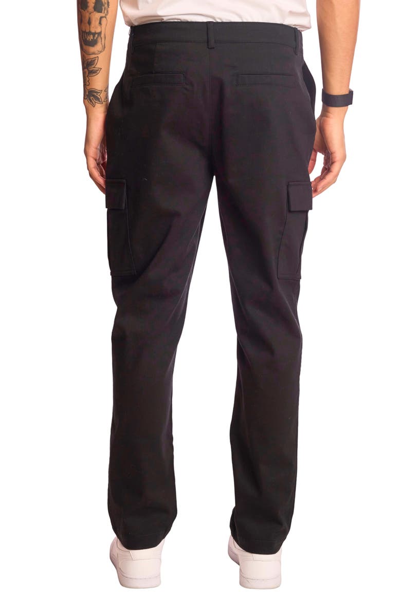 Straight Leg Cargo Pants, Alternate, color, BLACK