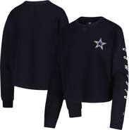 New Era Women's New Era  Navy Dallas Cowboys Thermal Cropped Long Sleeve T-Shirt