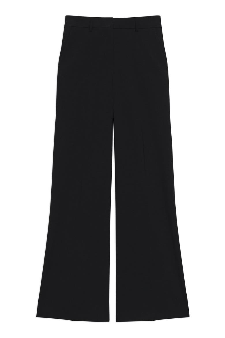 Mid Rise Stretch Wool Flare Pants, Alternate, color, BLACK - 001