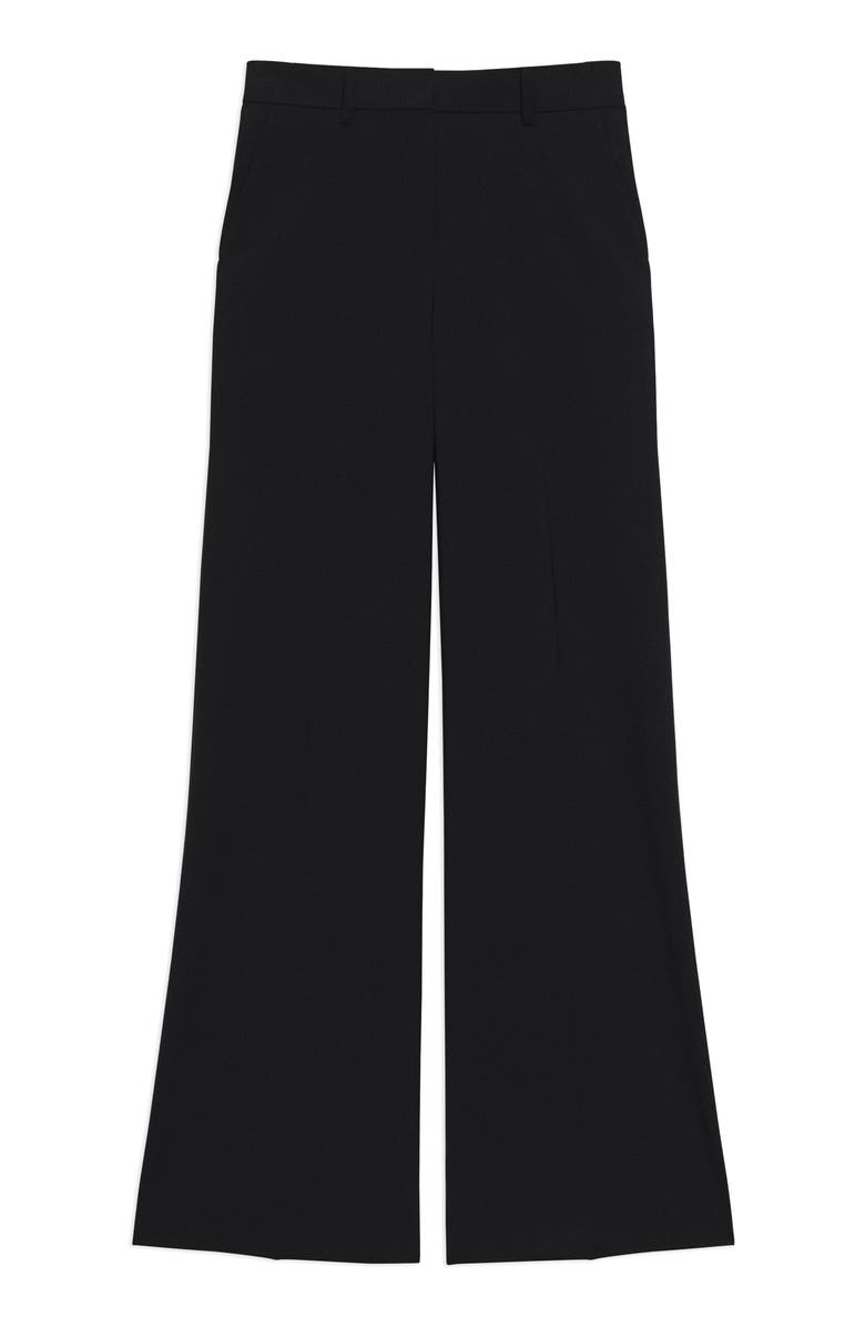 Theory Mid Rise Stretch Wool Flare Pants, Alternate, color, Black - 001