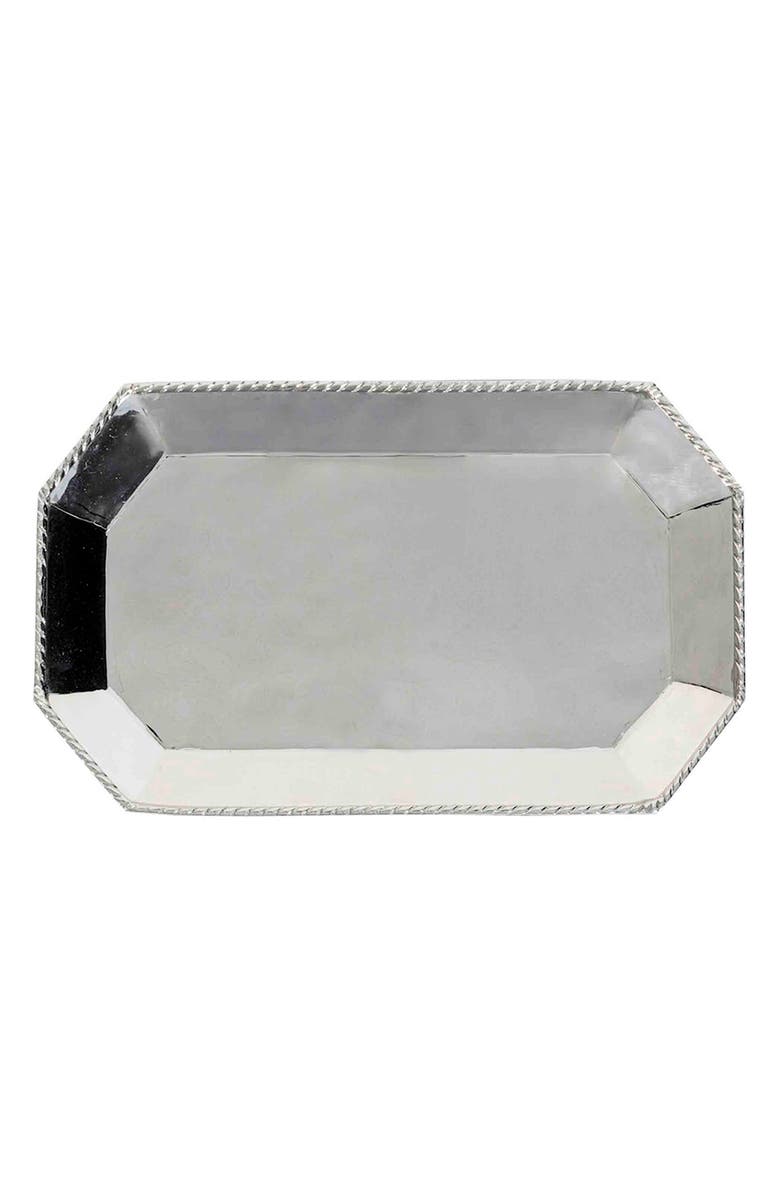 Juliska Graham Stainless Steel Octagonal Tray, Main, color, Silver