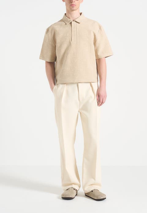 Simon Boxy Textured Polo Shirt