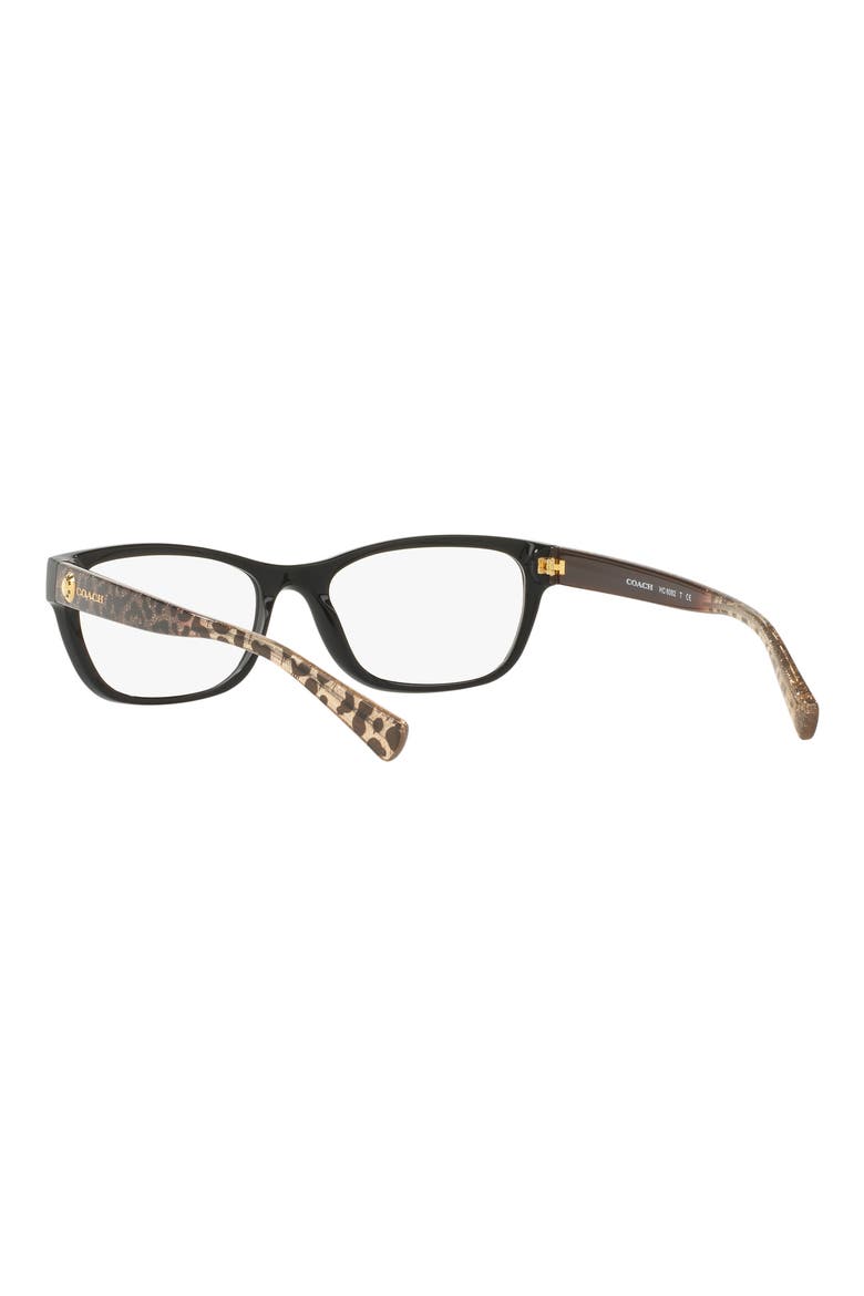 53mm Rectangular Optical Glasses, Alternate, color, BLACK
