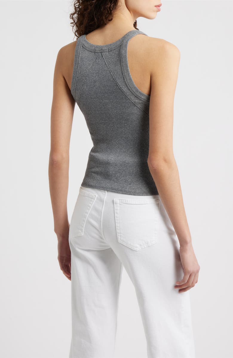rag & bone The Essential Rib Tank, Alternate, color, Heather Grey