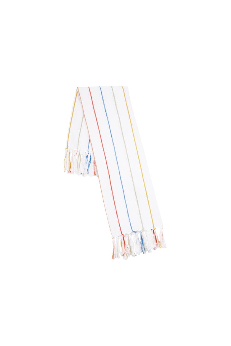 Wonderland Stripe Towel, Main, color, White
