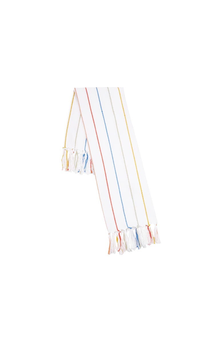 carol & frank Wonderland Stripe Towel, Main, color, White