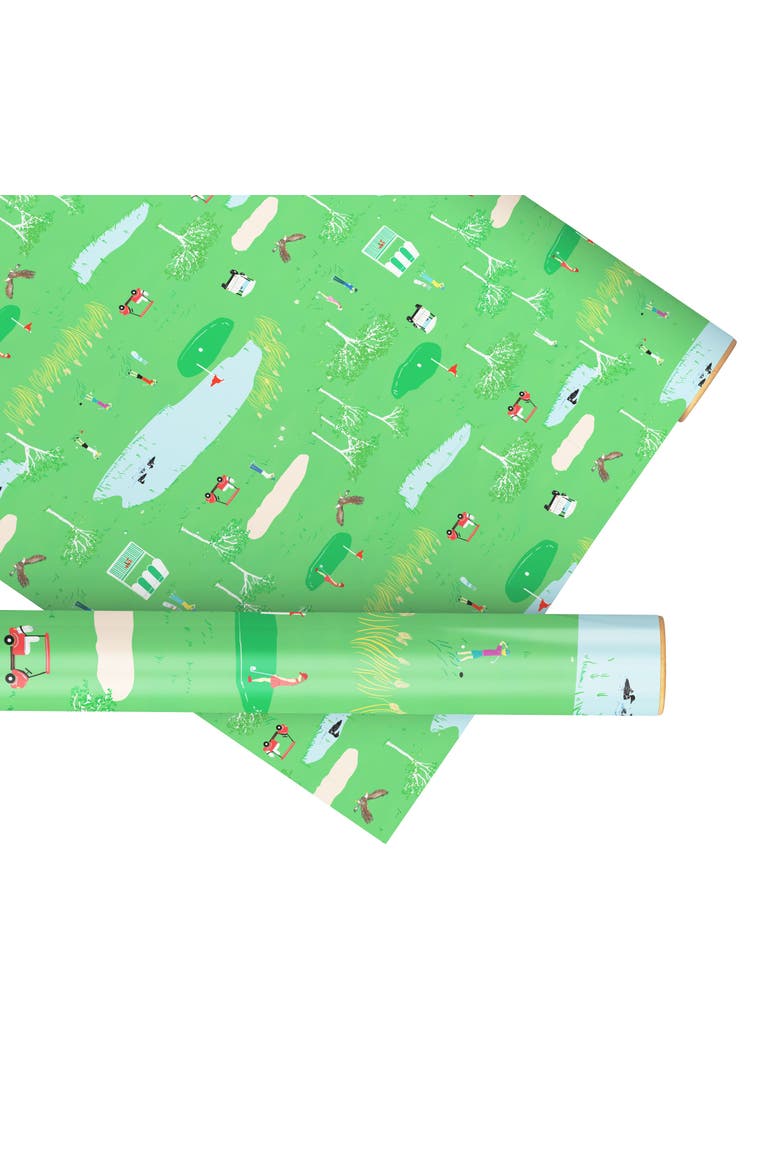 Eight Sheets Two-Sided "Tee-Time" Heavyweight Gift Wrap by Ramus & Co, Alternate, color, Multicolored