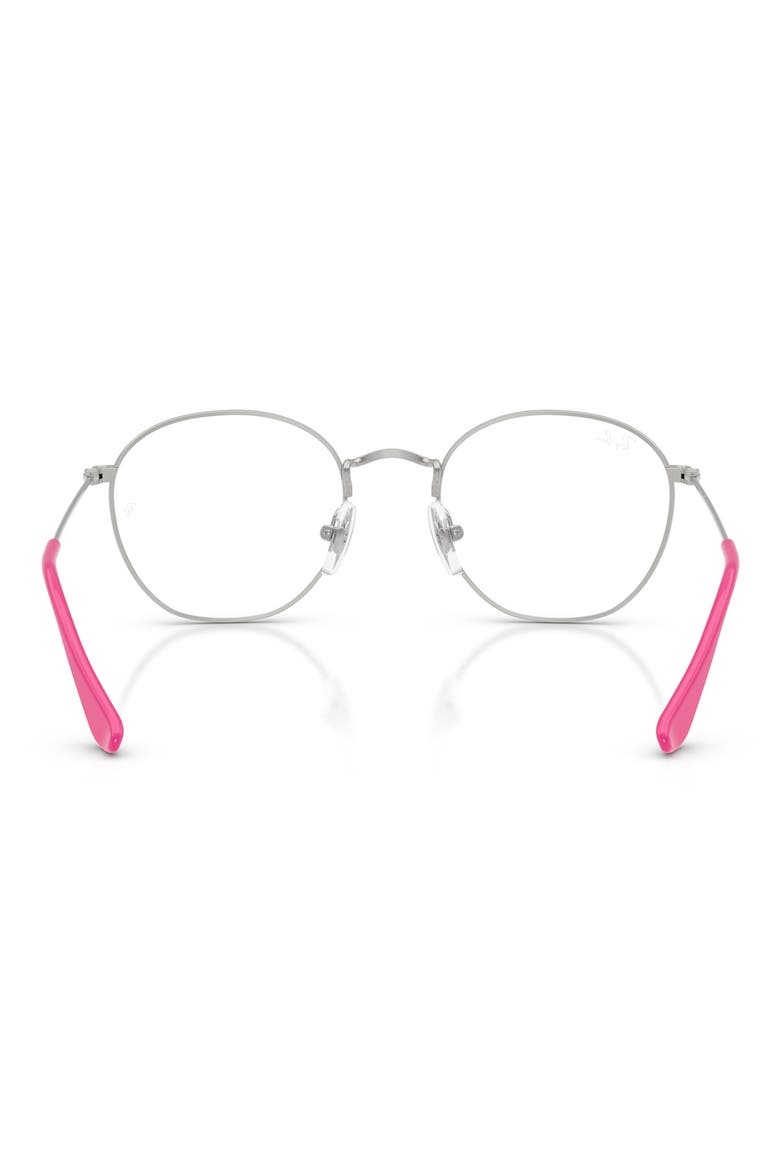 Kids' 48mm Irregular Optical Glasses, Alternate, color, SILVER