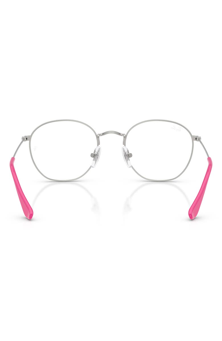 Ray-Ban Kids' Vista 46mm Irregular Optical Glasses, Alternate, color, Silver