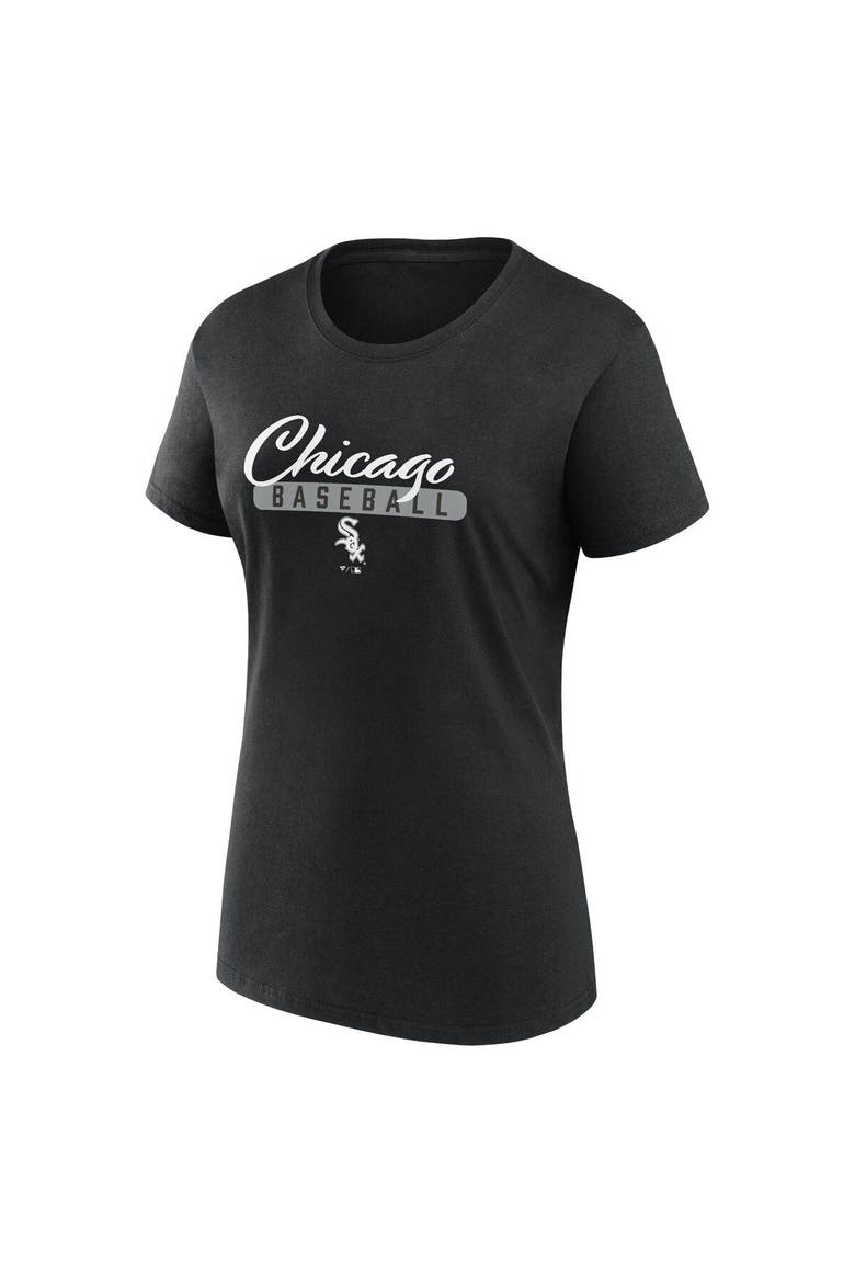 Women's Fanatics Branded Black/Gray Chicago White Sox Fan T-Shirt Combo Set, Alternate, color, Black