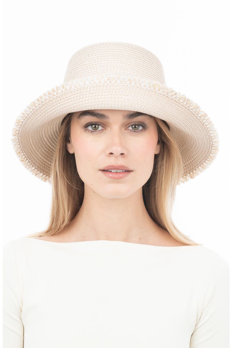 Squishee® Straw Bucket Hat, Alternate, color, CREAM