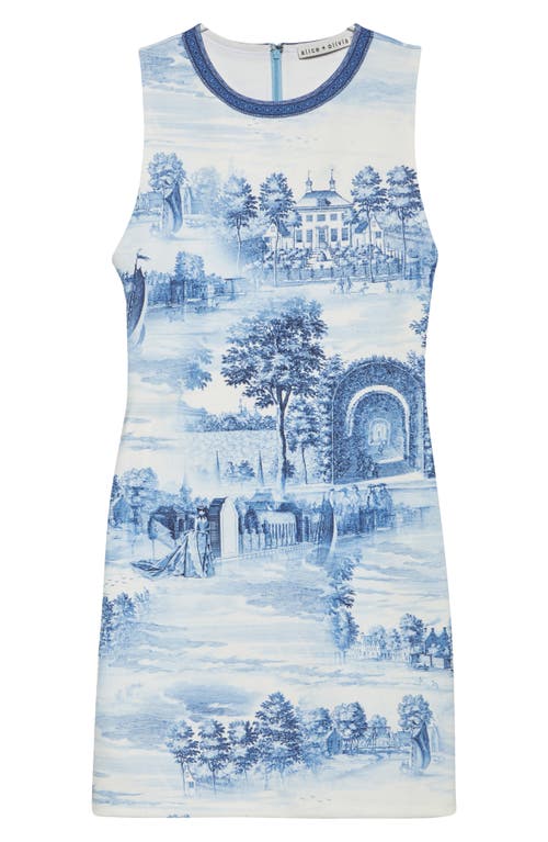 Alice And Olivia Wynell Fitted Mini Dress In Chateau