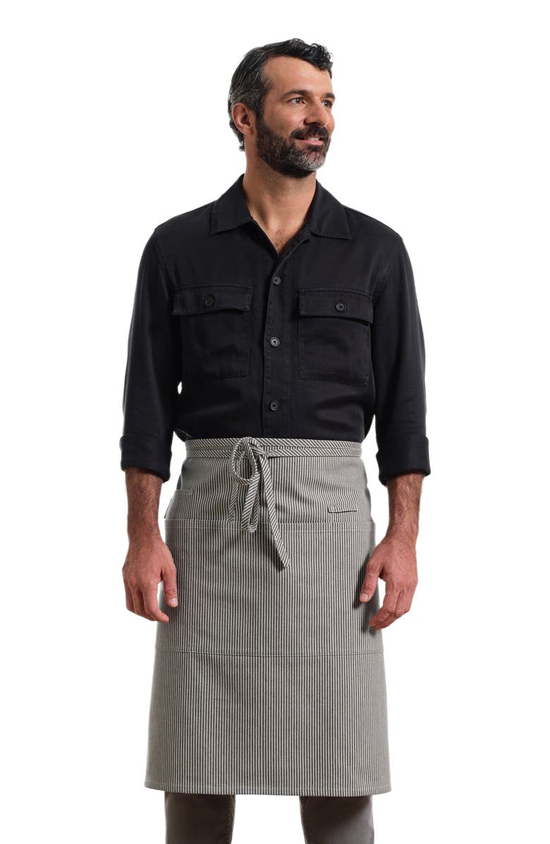 Meema Bistro Apron with Pockets - Pinstriped, Main, color, 