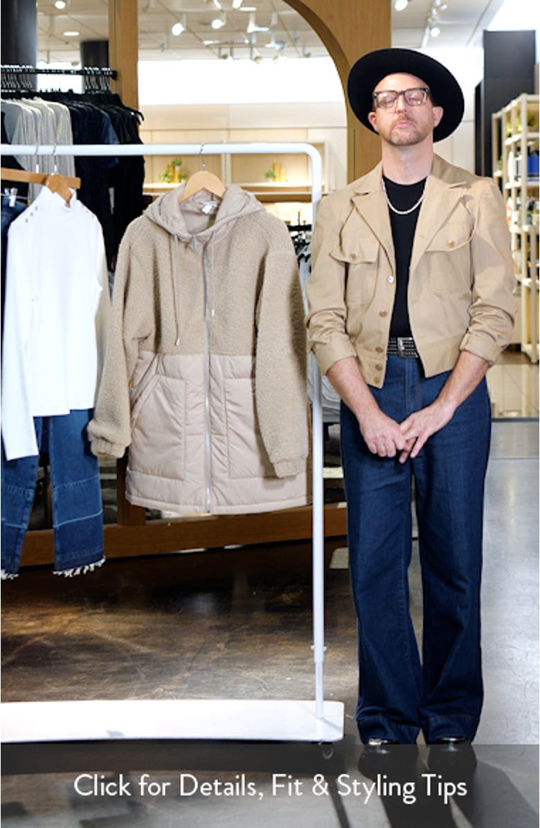 Hybrid Faux Shearling Pocket Jacket, sales video thumbnail