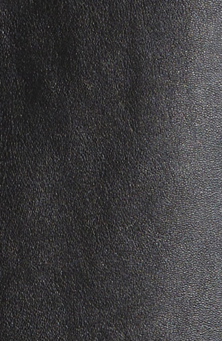 MM6 Maison Margiela Sheepskin Leather Jacket, Alternate, color, Black