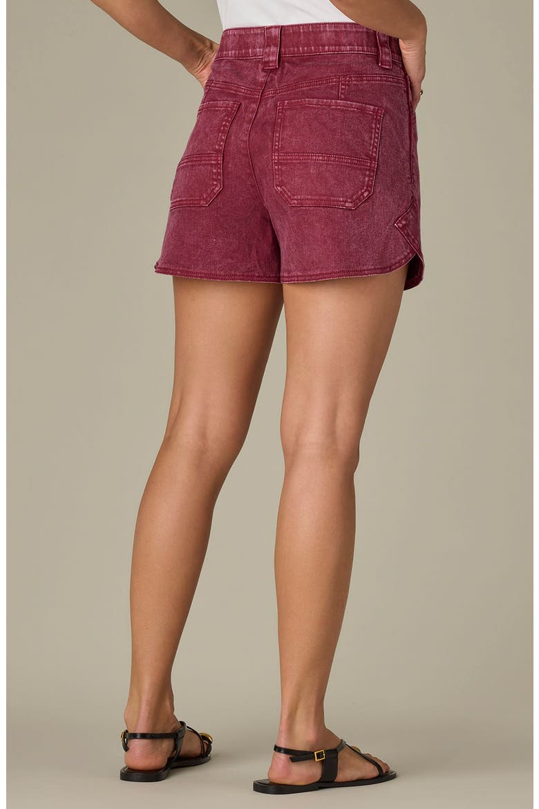 Skyrise Dolphin Hem Denim Shorts, Alternate, color, SYRAH