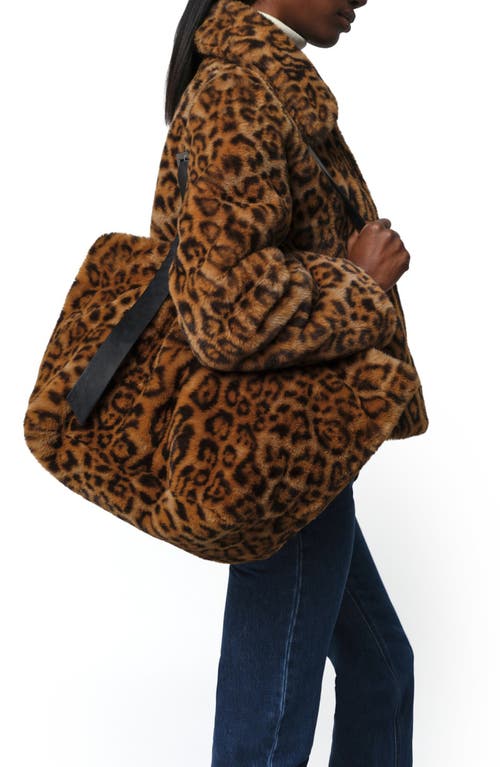 Apparis Esti Leopard Pluche™ Faux Fur Tote In Brown