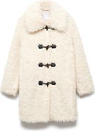 MANGO Faux Fur Toggle Coat