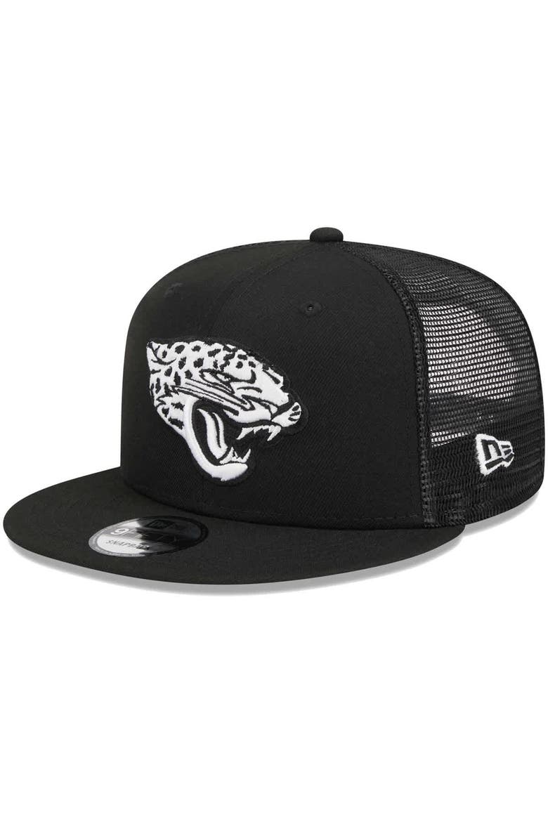 Men's New Era Black Jacksonville Jaguars  Main Trucker 9FIFTY Snapback Hat, Main, color, Black