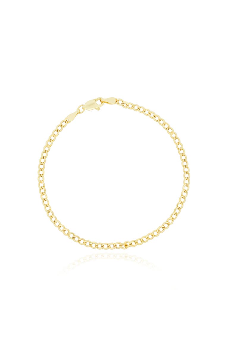 Thin Curb Chain Bracelet 14K Yellow Gold, Main, color, 14K Yellow Gold