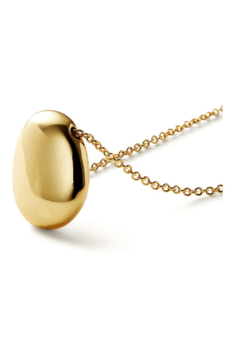 Mini Pebble Pendant Necklace, Alternate, color, GOLD