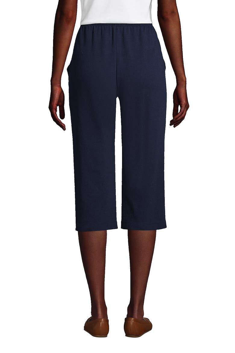 Sport Knit High Rise Elastic Waist Capri Pants, Alternate, color, Radiant Navy