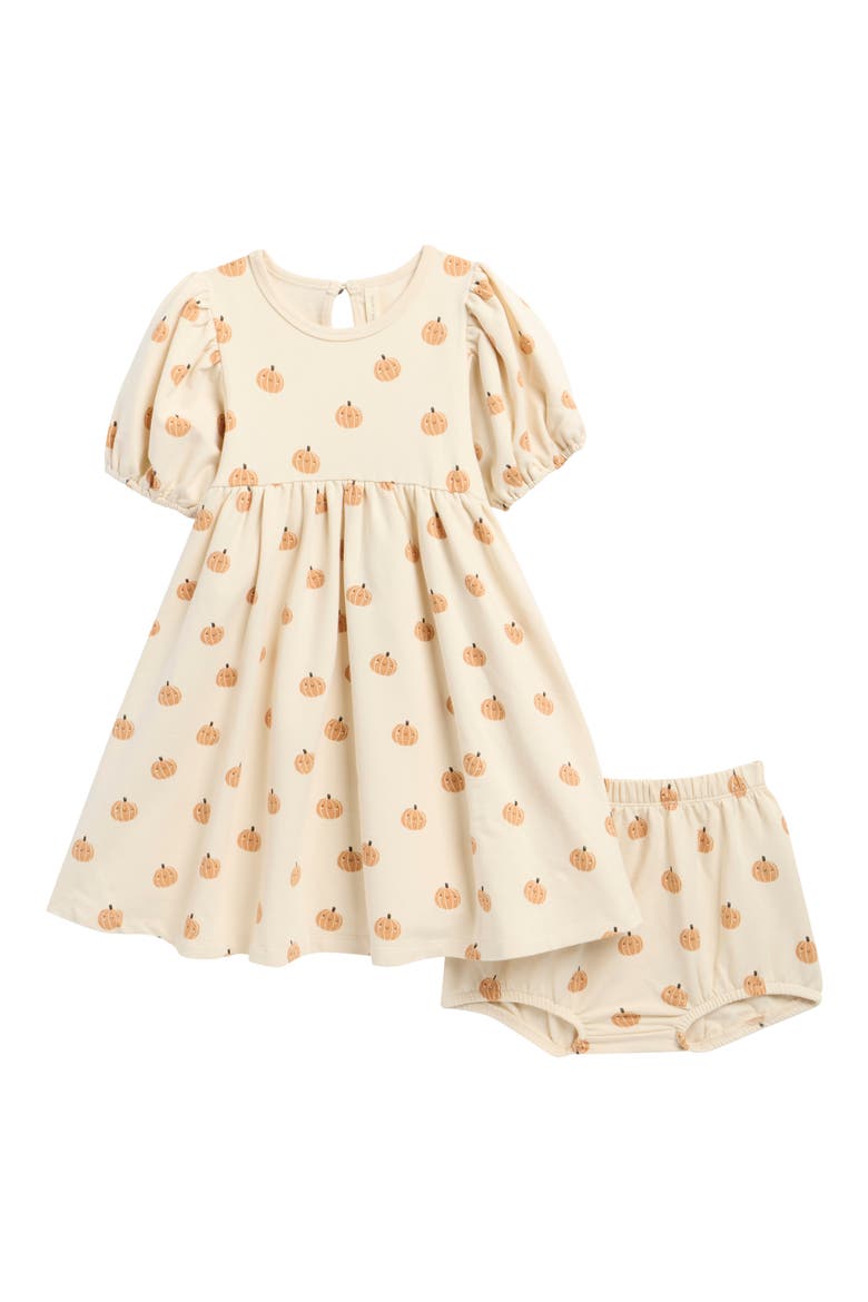 Kids' Darla Dress & Bloomers Set, Main, color, SMILEY PUMPKINS