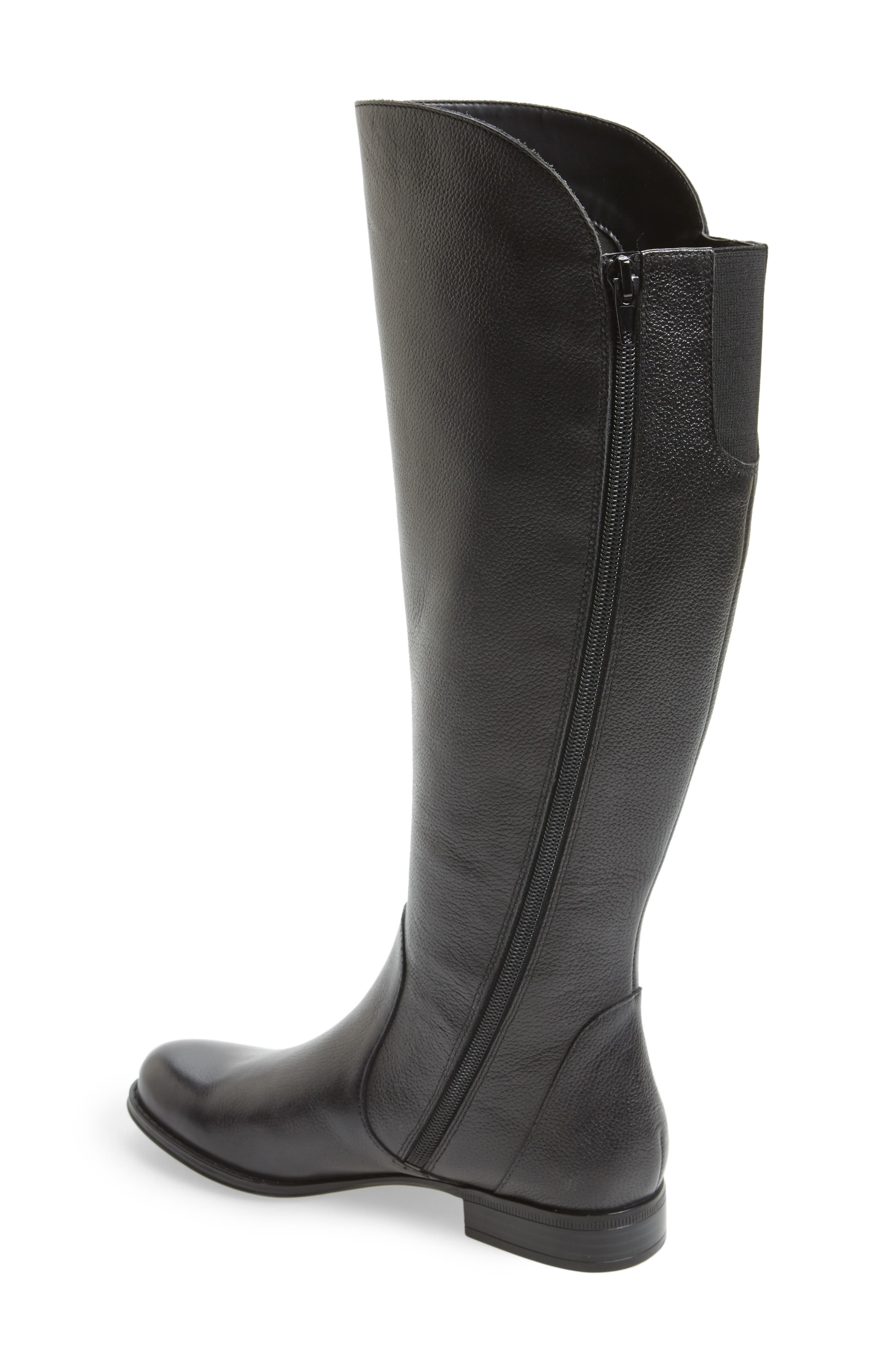 Jinnie Tall Boot, Alternate, color, BLACK LEATHER