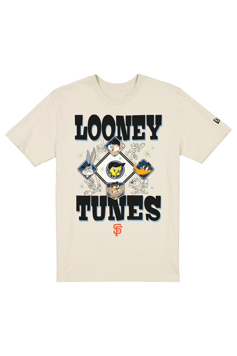 Unisex New Era Cream San Francisco Giants Looney Tunes T-Shirt, Alternate, color, Cream