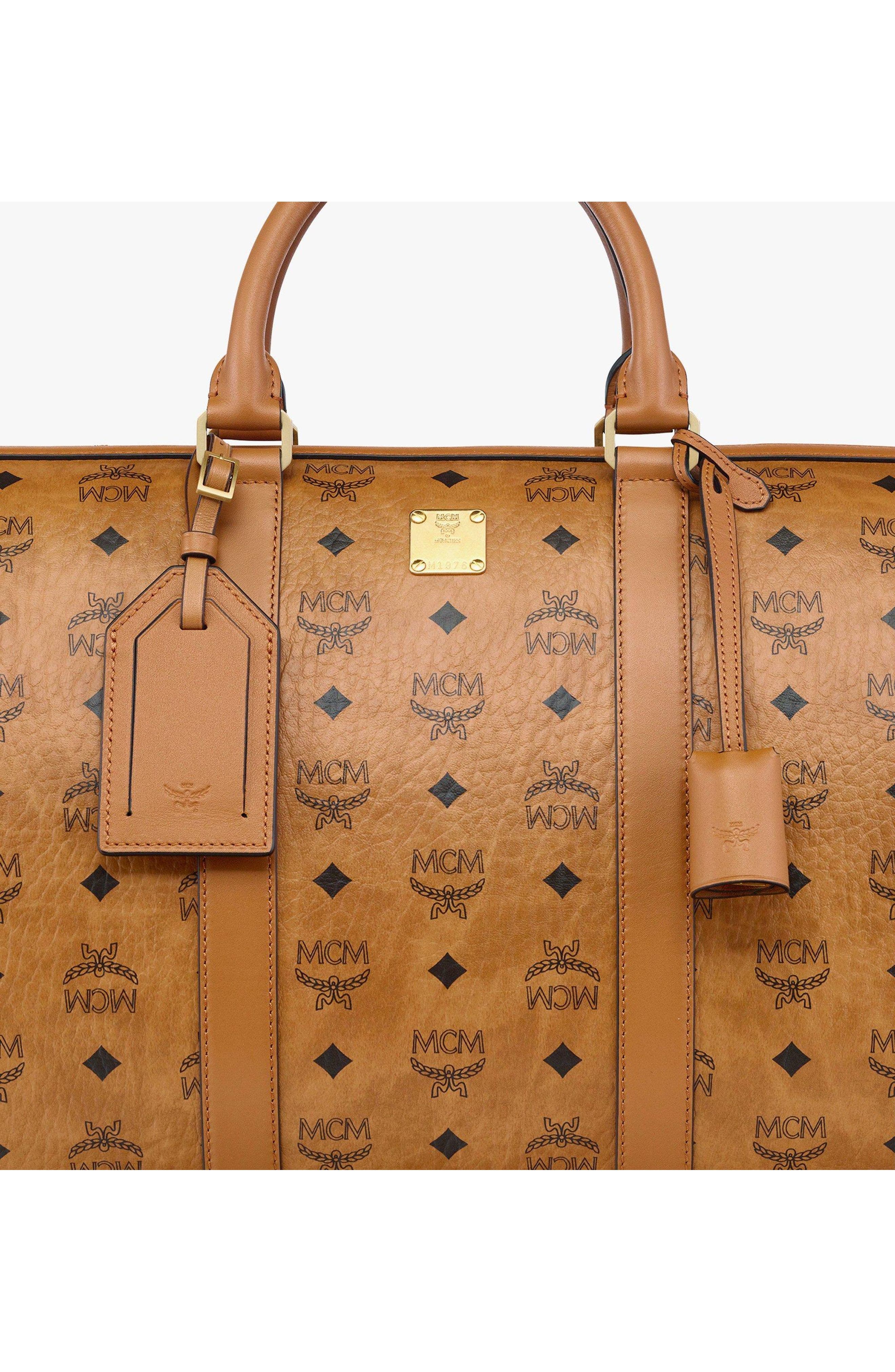 Ottomar Weekender Bag in Visetos, Alternate, color, Cognac
