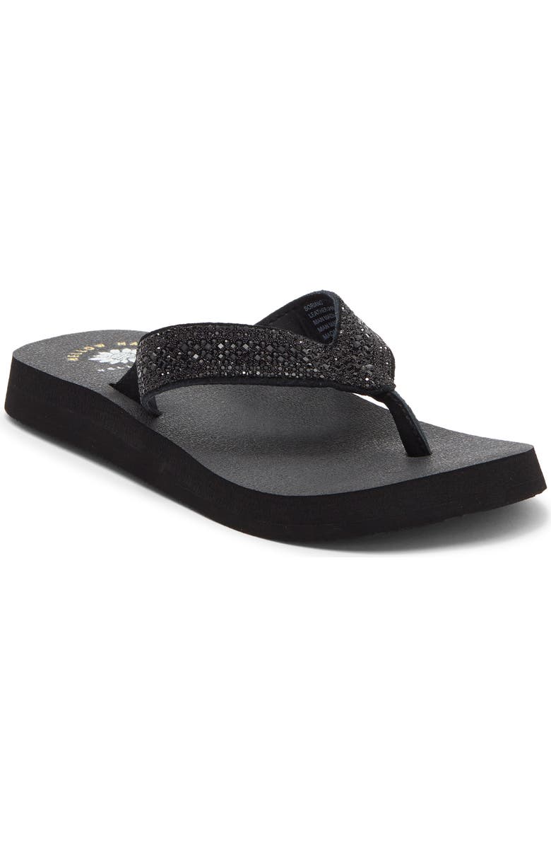 Yellow Box Premium Soriano Flip Flop Sandal, Main, color, Black