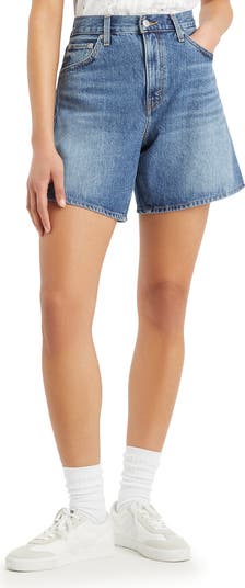 Baggy High Waist Mid Thigh Denim Shorts