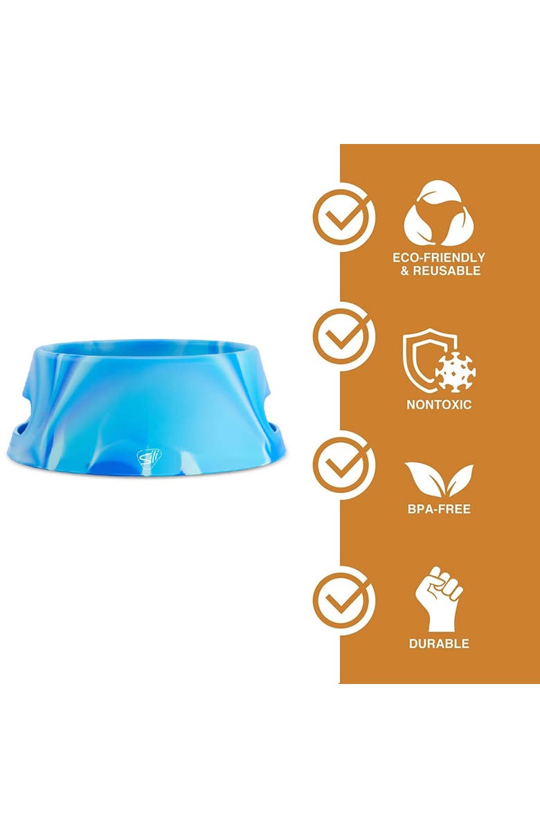 Silipint Aquafur Silicone 18Oz Dog Bowl, Colapsible/Foldable, Arctic Sky, Alternate, color, 