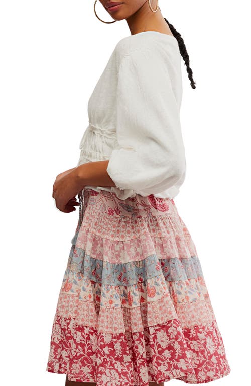 Free People Let's Go Tie Front Linen & Cotton Top
