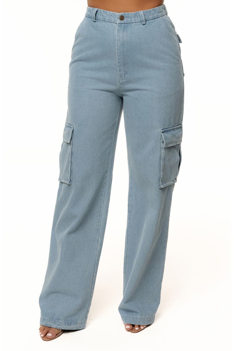 Cargo Jeans, Main, color, DENIM