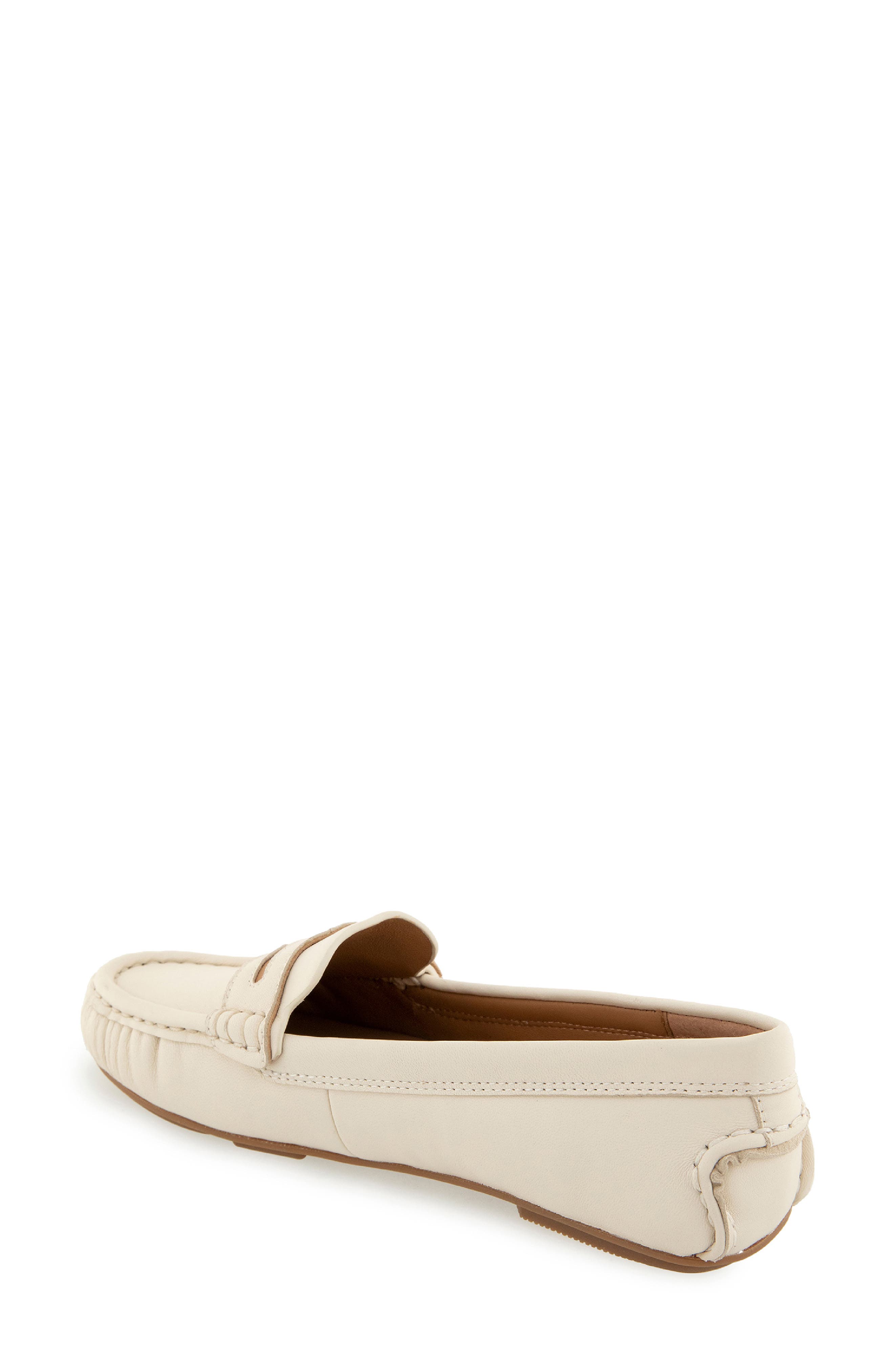 Madison Moc Toe Penny Loafer, Alternate, color, STONE LEATHER