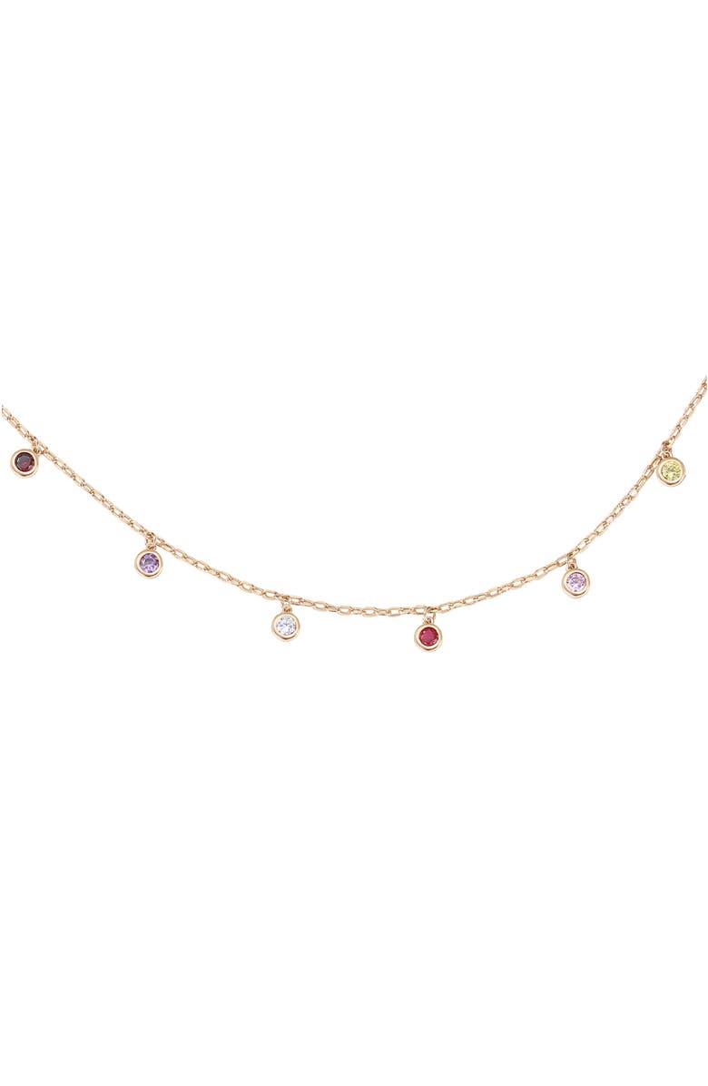 RETRO CHIC Rainbow Charm Necklace, Main, color, Gold