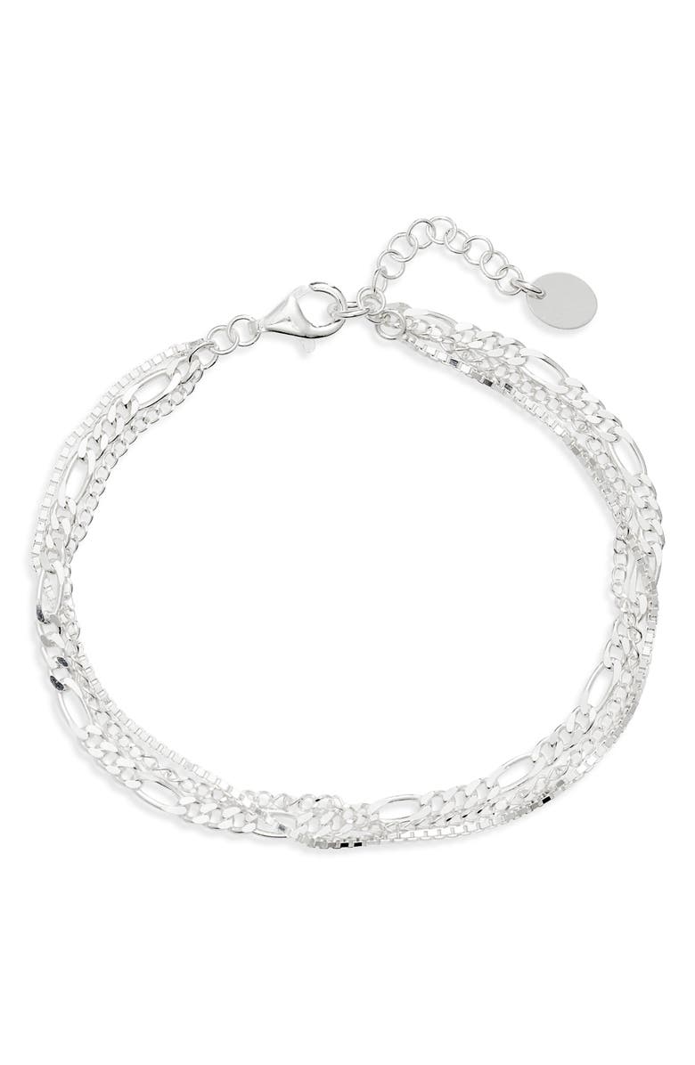 ARGENTO VIVO Triple Layer Chain Bracelet, Main, color,
