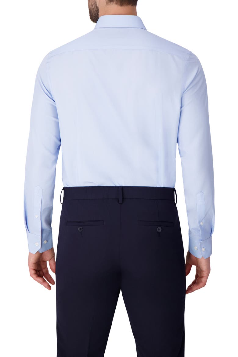 Geometric Print Slim Fit Stretch Dress Shirt, Alternate, color, BLUE