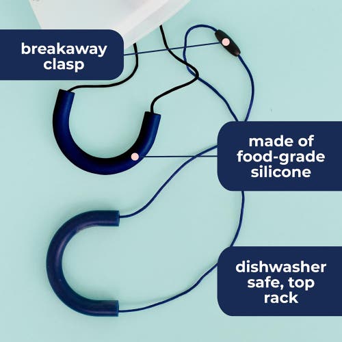 Sensory Basics U Chew Necklace, 2 Pack, Oral Therapy Tool For Light Chewers In Blue