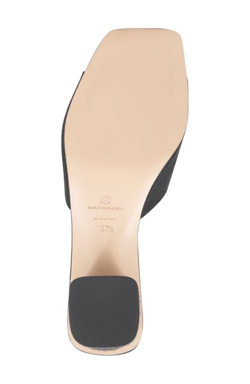 Bruno Magli Alessandra Sandal In Black Linen