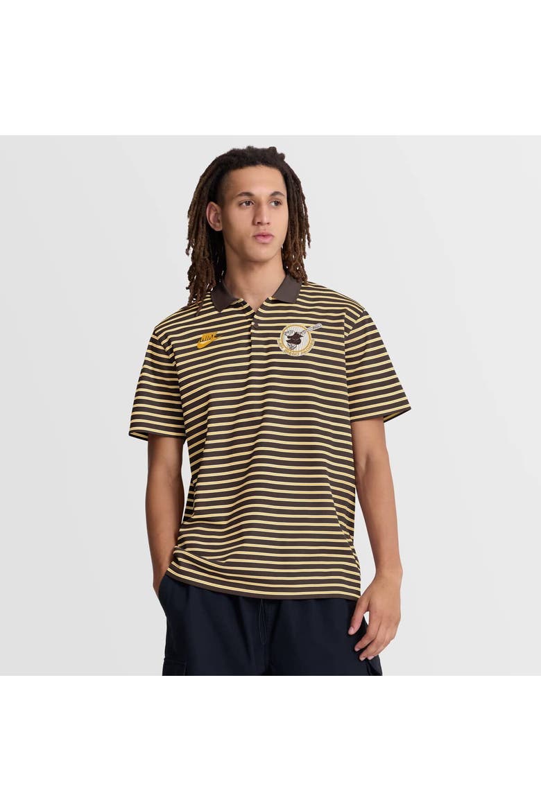 Men's Nike  Brown San Diego Padres Cooperstown Collection Dri-FIT Victory Striped Polo, Main, color, Brown