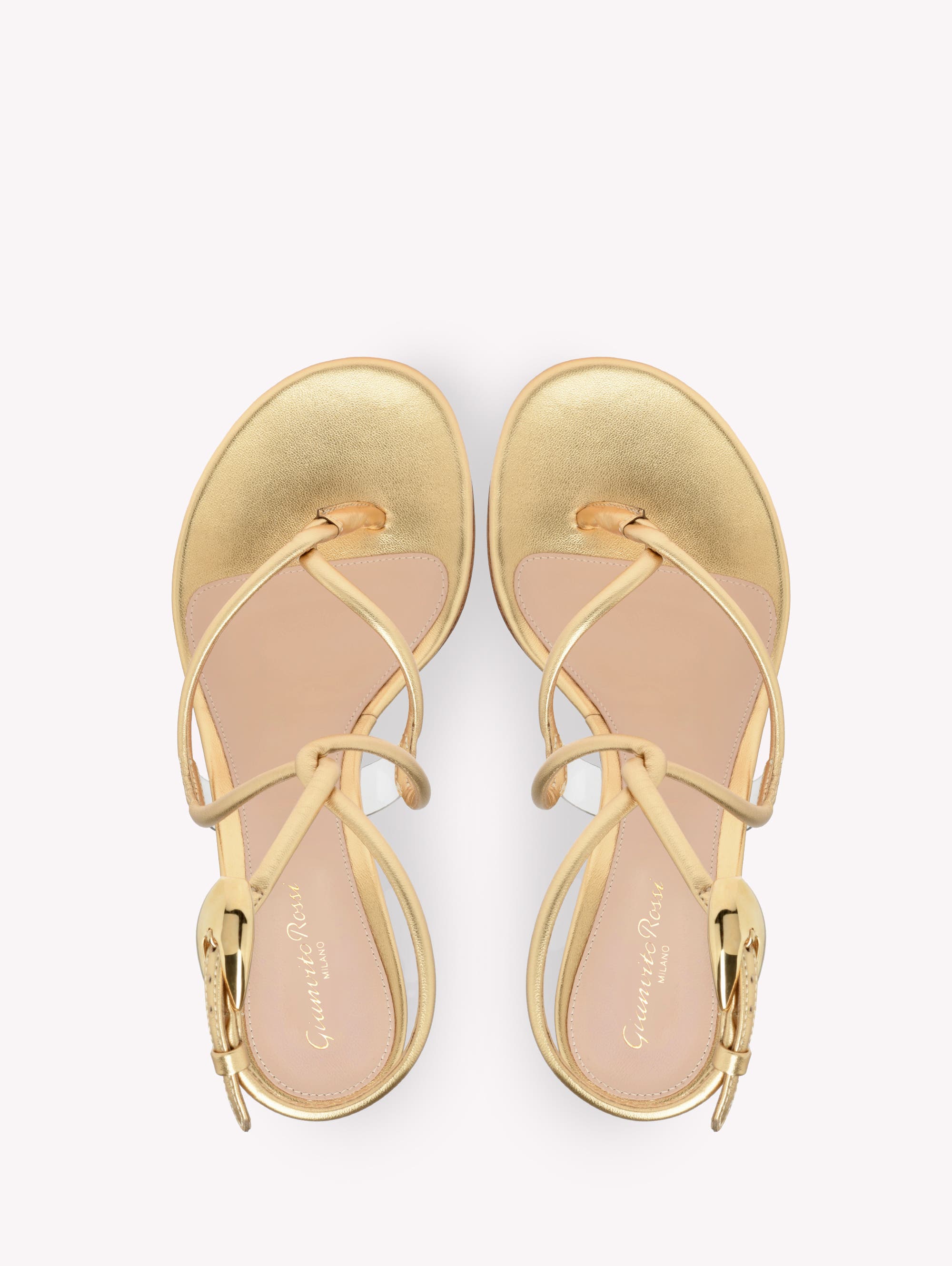 Gianvito Rossi Jungle Mamba 70 Thong, Alternate, color, Gold 95%Nappa+5%Tpu