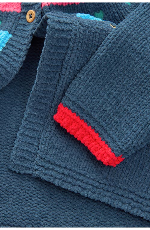 Next Kids' Heart Embroidered Cardigan In Blue
