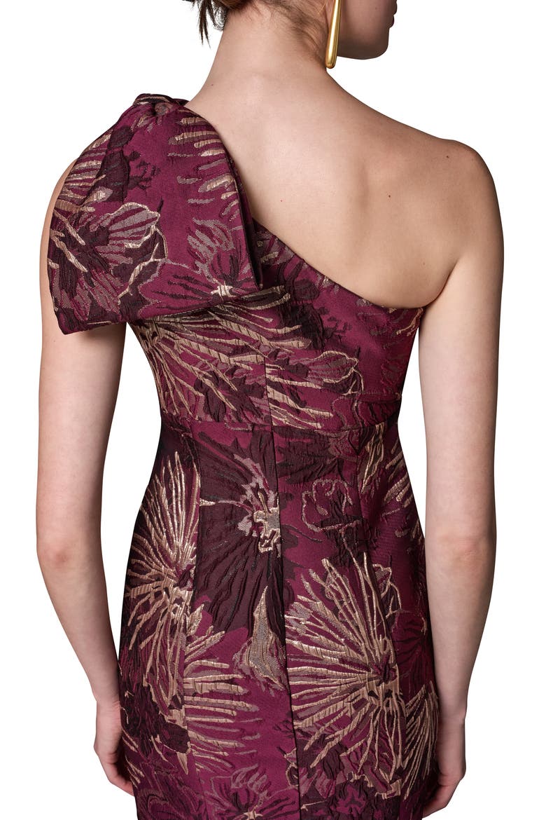 One-Shoulder Gown, Alternate, color, PRUNE MULTI