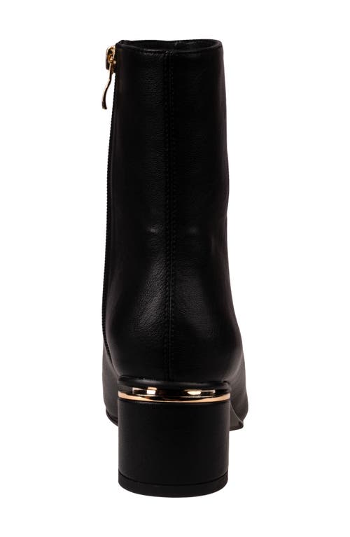 Ninety Union Mona Square Toe Wedge Boot In Black